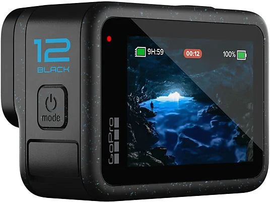 GoPro Hero 12, HyperSmooth, 27 megapixels, 5.3K, HDR, Sumergible hasta 10m, Cámara lenta, Negro
