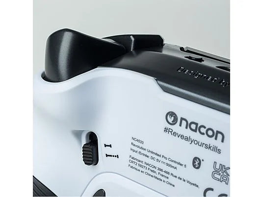 Mando PS5 - Nacon REVOLUTION 5 Pro, PS5, PS4 y PC, Inalámbrica y alámbrico, Hasta 4 perfiles, Blanco