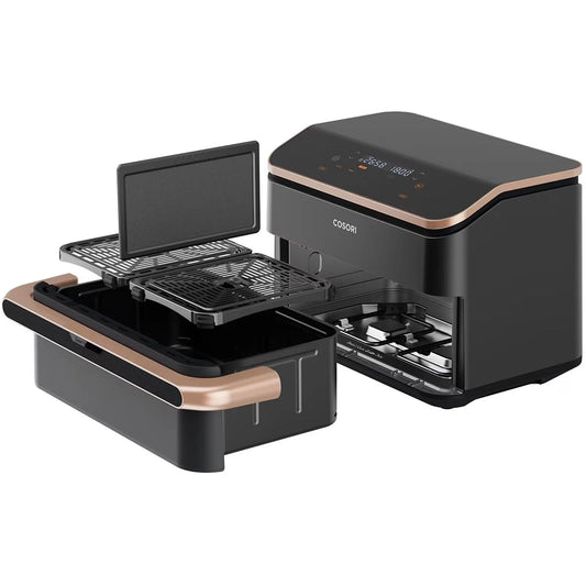 Freidora de aire - Cosori Dual Blaze Twinfry™ chef Edition, capacidad 10L, 2800W, Temporizador 1min – 48h, 6 programas en 1, Wifi, Negro