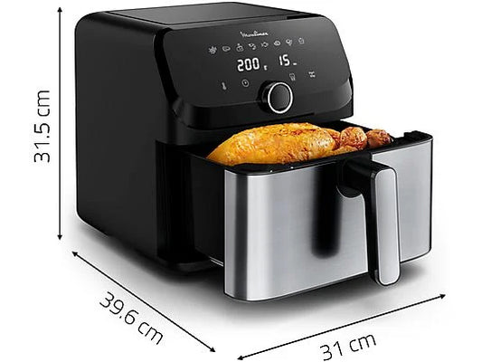 Freidora de aire - Moulinex Easy Fry Mega EZ855D, 2020 W, 200º C, 8 Programas, 7.5l, Temporizador, Inox
