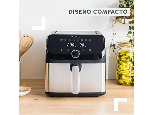 Freidora de aire - Moulinex Easy Fry Mega EZ855D, 2020 W, 200º C, 8 Programas, 7.5l, Temporizador, Inox