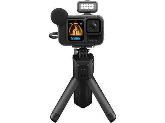 GoPro Hero 13 Black Creator Edition, HyperSmooth 6.0, 5.3K, 27 MP, Autonomía 4.5 h, HDR, Sumergible 10m, Cámara lenta, Negro