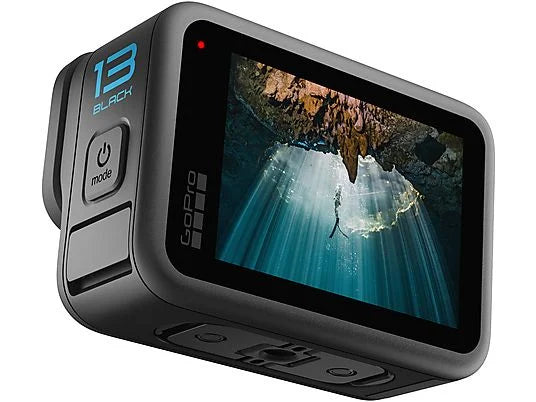GoPro Hero 13 Black, HyperSmooth 6.0, 5.3 K, 27 megapíxeles, Autonomía 2.5 h, HDR, Sumergible hasta 10m, Cámara lenta, Negro