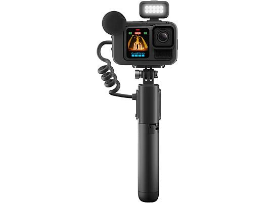 GoPro Hero 13 Black Creator Edition, HyperSmooth 6.0, 5.3K, 27 MP, Autonomía 4.5 h, HDR, Sumergible 10m, Cámara lenta, Negro