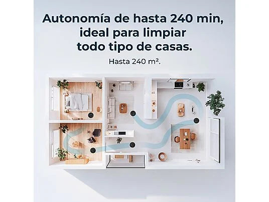 Robot aspirador - Cecotec Conga 9990 AI Spin Revolution Ultra Power Home, 4 en 1, Navegación láser, 10 kPa, 240 min, Base de autovaciado, Wi-Fi, Black