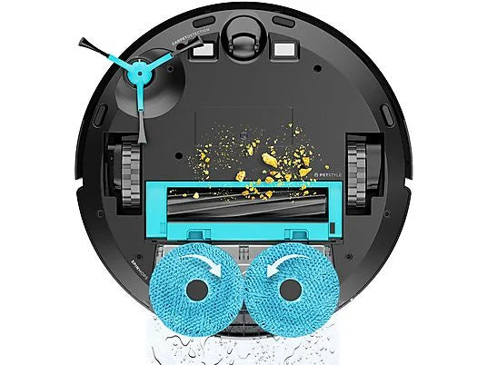 Robot aspirador - Cecotec Conga 9990 AI Spin Revolution Ultra Power Home, 4 en 1, Navegación láser, 10 kPa, 240 min, Base de autovaciado, Wi-Fi, Black