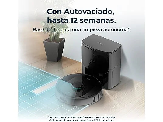 Robot aspirador - Cecotec Conga 9990 AI Spin Revolution Ultra Power Home, 4 en 1, Navegación láser, 10 kPa, 240 min, Base de autovaciado, Wi-Fi, Black