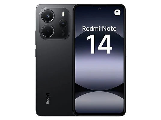 Xiaomi Redmi Note 14, Negro medianoche, 128 GB, 6 GB RAM, 6.67" AMOLED FHD+, MediaTek Helio g99-Ultra, 5500 mAh