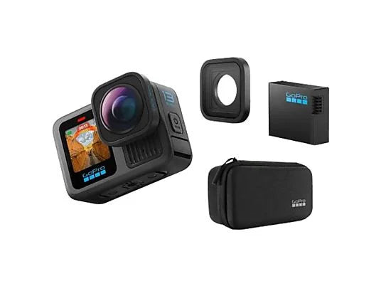 GoPro Hero13 Ultra Wide Edition, Sensor de 27 MP, Micrófono, Pantalla LCD frontal con Vista Previa, Sensor CMOS de 1/1,9", Negro
