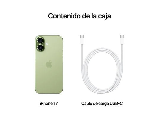 Apple iPhone 17, Verde salvia, 512 GB, 5G, 6.3 " OLED Super Retina XDR, Chip A19, iOS