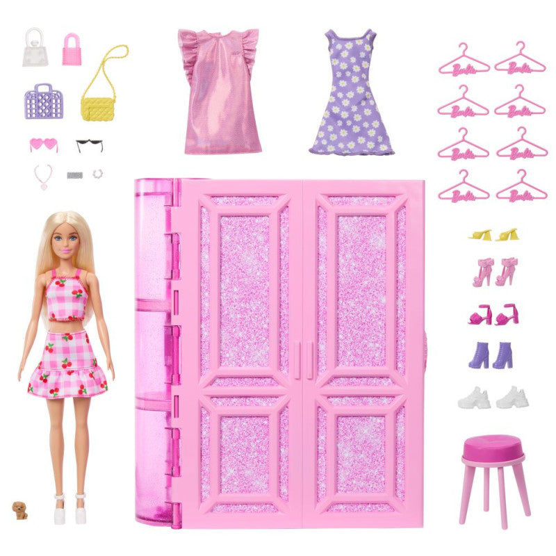 Barbie Dream Closet Muñeca, Conjunto y Accesorios