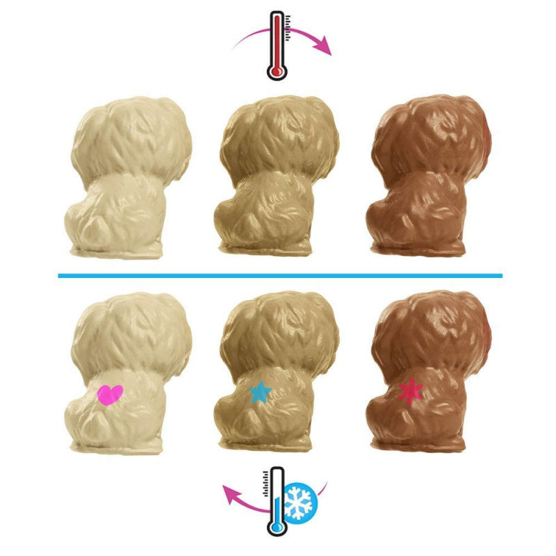 Barbie Muñeca Rubia Perritos Recién Nacidos