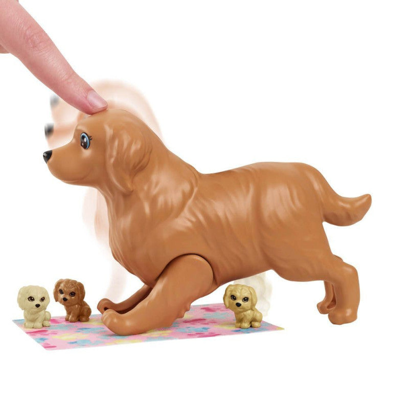 Barbie Muñeca Rubia Perritos Recién Nacidos