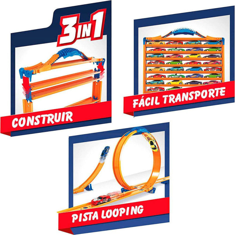 Hot Wheels Maletín Portacoches 3 en 1