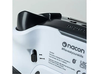 Mando PS5 - Nacon REVOLUTION 5 Pro, PS5, PS4 y PC, Inalámbrica y alámbrico, Hasta 4 perfiles, Blanco