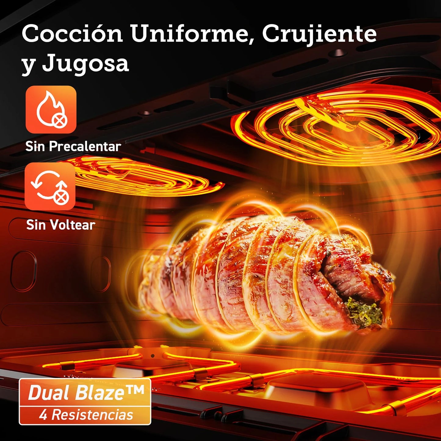 Freidora de aire - Cosori Dual Blaze Twinfry™ chef Edition, capacidad 10L, 2800W, Temporizador 1min – 48h, 6 programas en 1, Wifi, Negro
