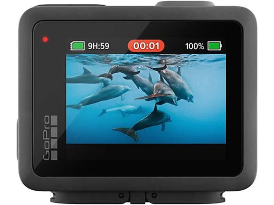GoPro Hero, HyperSmooth 6.0, 4 K, 12 megapíxeles, Autonomía 1 h, Sumergible hasta 5m, Cámara lenta, Negro