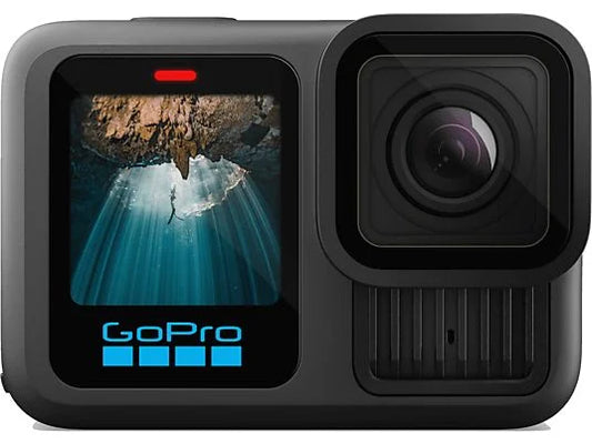 GoPro Hero 13 Black, HyperSmooth 6.0, 5.3 K, 27 megapíxeles, Autonomía 2.5 h, HDR, Sumergible hasta 10m, Cámara lenta, Negro