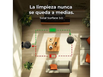 Robot aspirador - Cecotec Conga 9990 AI Spin Revolution Ultra Power Home, 4 en 1, Navegación láser, 10 kPa, 240 min, Base de autovaciado, Wi-Fi, Black