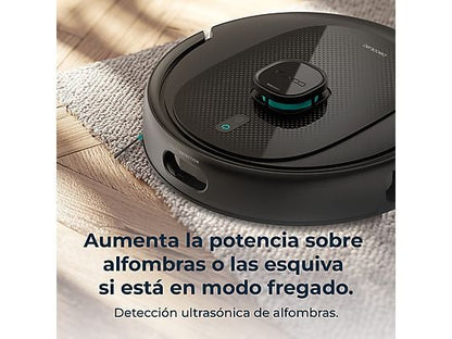 Robot aspirador - Cecotec Conga 9990 AI Spin Revolution Ultra Power Home, 4 en 1, Navegación láser, 10 kPa, 240 min, Base de autovaciado, Wi-Fi, Black
