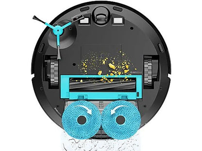 Robot aspirador - Cecotec Conga 9990 AI Spin Revolution Ultra Power Home, 4 en 1, Navegación láser, 10 kPa, 240 min, Base de autovaciado, Wi-Fi, Black