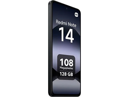 Xiaomi Redmi Note 14, Negro medianoche, 128 GB, 6 GB RAM, 6.67" AMOLED FHD+, MediaTek Helio g99-Ultra, 5500 mAh