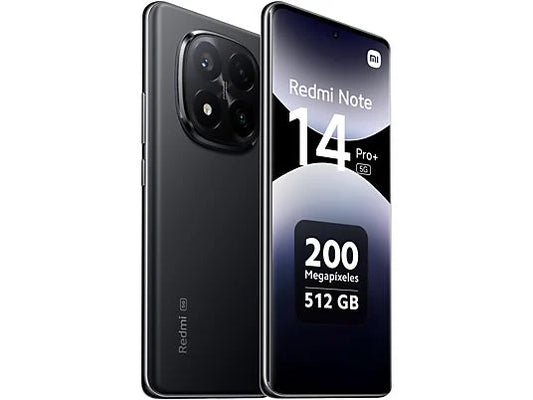 Xiaomi Redmi Note 14 Pro+ 5G, Negro medianoche, 512 GB, 12 GB RAM, 6.67" AMOLED 1.5K, Snapdragon 7s Gen 3., 5110 mAh