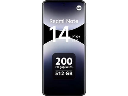 Xiaomi Redmi Note 14 Pro+ 5G, Negro medianoche, 512 GB, 12 GB RAM, 6.67" AMOLED 1.5K, Snapdragon 7s Gen 3., 5110 mAh
