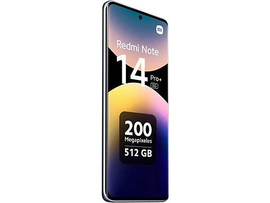 Xiaomi Redmi Note 14 Pro+ 5G, Morado lavanda, 512 GB, 12 GB RAM, 6.67" AMOLED 1.5K, Snapdragon 7s Gen 3., 5110 mAh