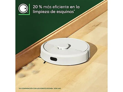 Robot friegasuelos - iRobot Roomba® 105 Combo Y351240, 12.8V, Capacidad de la Base 75 días, Autonomía 2h, Blanco