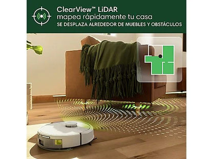 Robot friegasuelos - iRobot Roomba® 105 Combo Y351240, 12.8V, Capacidad de la Base 75 días, Autonomía 2h, Blanco