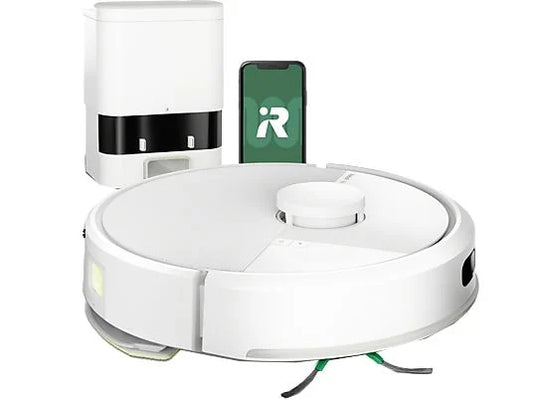 Robot friegasuelos - iRobot Roomba® 105 Combo Y351240, 12.8V, Capacidad de la Base 75 días, Autonomía 2h, Blanco