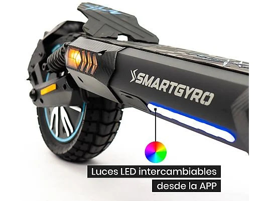Smartgyro Crossover Dual Max 2, Potencia nominal 1000 W, Dual motor, Carga máx. 120 kg, 25km/h, Negro