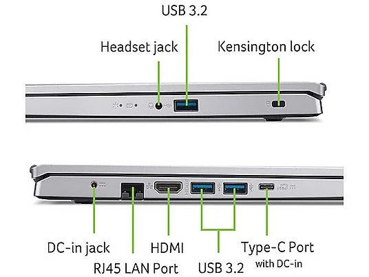 Acer Aspire Go 15 AG15-42P-R7WQ, 15.6" Full-HD, AMD Ryzen™ 7 5825U, 16GB RAM, 512 GB SSD, Radeon™ Onboard Graphics, Windows 11 Home