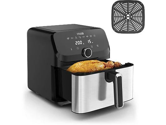 Freidora de aire - Moulinex Easy Fry Mega EZ855D, 2020 W, 200º C, 8 Programas, 7.5l, Temporizador, Inox