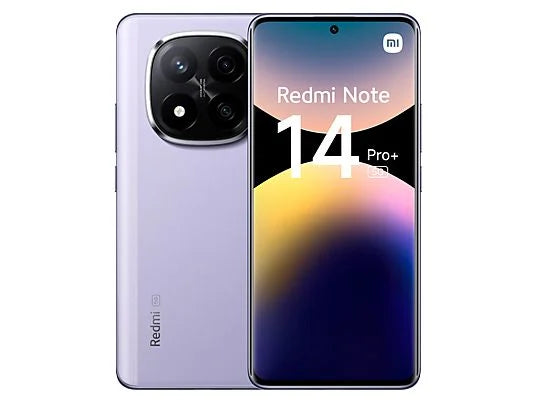 Xiaomi Redmi Note 14 Pro+ 5G, Morado lavanda, 512 GB, 12 GB RAM, 6.67" AMOLED 1.5K, Snapdragon 7s Gen 3., 5110 mAh