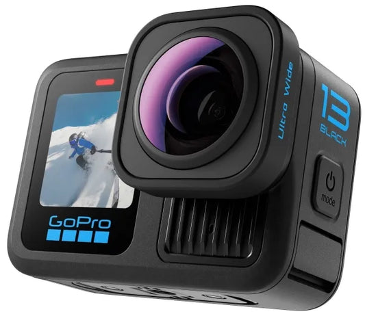 GoPro Hero13 Ultra Wide Edition, Sensor de 27 MP, Micrófono, Pantalla LCD frontal con Vista Previa, Sensor CMOS de 1/1,9", Negro