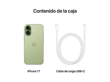 Apple iPhone 17, Verde salvia, 512 GB, 5G, 6.3 " OLED Super Retina XDR, Chip A19, iOS