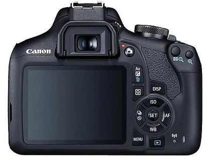 Canon EOS 2000D, 24.1 MP CMOS APS-C, Vídeo Full HD, Negro + Objetivo Canon EF-S 18-55 mm f/3.5-5.6 DC III