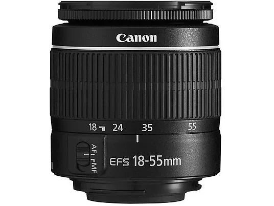 Canon EOS 2000D, 24.1 MP CMOS APS-C, Vídeo Full HD, Negro + Objetivo Canon EF-S 18-55 mm f/3.5-5.6 DC III