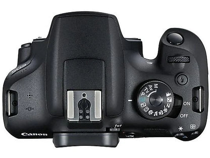 Canon EOS 2000D, 24.1 MP CMOS APS-C, Vídeo Full HD, Negro + Objetivo Canon EF-S 18-55 mm f/3.5-5.6 DC III