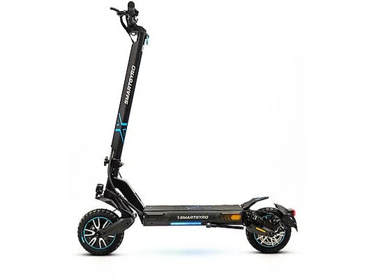 SMARTGYRO Crossover Dual Max LR C, Homologado DGT, Pot. máx. 1000 W, Carga máx. 140 kg, 60 km autonomía, 18,000 mAh, Negro