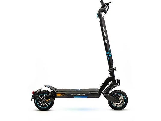 SMARTGYRO Crossover Dual Max LR C, Homologado DGT, Pot. máx. 1000 W, Carga máx. 140 kg, 60 km autonomía, 18,000 mAh, Negro