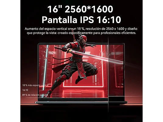 VANWIN NS3162R, 16,1 " WQXGA, AMD Ryzen 7 7735HS(Frecuencia máxima 4,75 GHz), 16 GB RAM, 512 GB SSD, Radeon™ 680M, Windows 11 Pro, gris