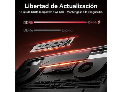 VANWIN NS3162R, 16,1 " WQXGA, AMD Ryzen 7 7735HS(Frecuencia máxima 4,75 GHz), 16 GB RAM, 512 GB SSD, Radeon™ 680M, Windows 11 Pro, gris