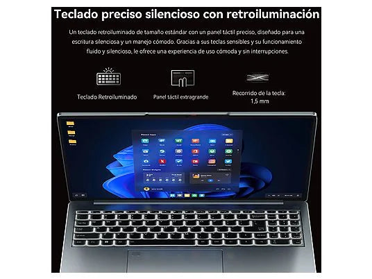 VANWIN NS3162R, 16,1 " WQXGA, AMD Ryzen 7 7735HS(Frecuencia máxima 4,75 GHz), 16 GB RAM, 512 GB SSD, Radeon™ 680M, Windows 11 Pro, gris