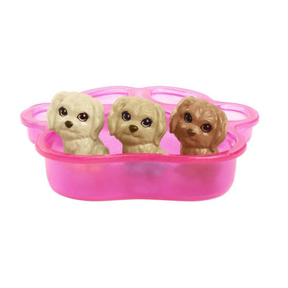 Barbie Muñeca Rubia Perritos Recién Nacidos