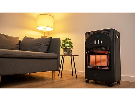 Cecotec Ready Warm 4000, Plegable,Potencia hasta 4.2 kW, Triple sistema de seguridad, Apto para bombonas de 15 kg