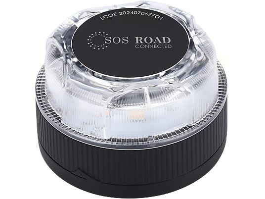 Baliza V16 - NK SOS Road Connected V16, Luz emergencia, Homologada y conectada con DGT, Señalización y geoposicionamiento, eSIM incluida, 360º, Negro