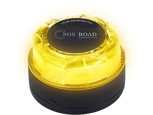 Baliza V16 - NK SOS Road Connected V16, Luz emergencia, Homologada y conectada con DGT, Señalización y geoposicionamiento, eSIM incluida, 360º, Negro